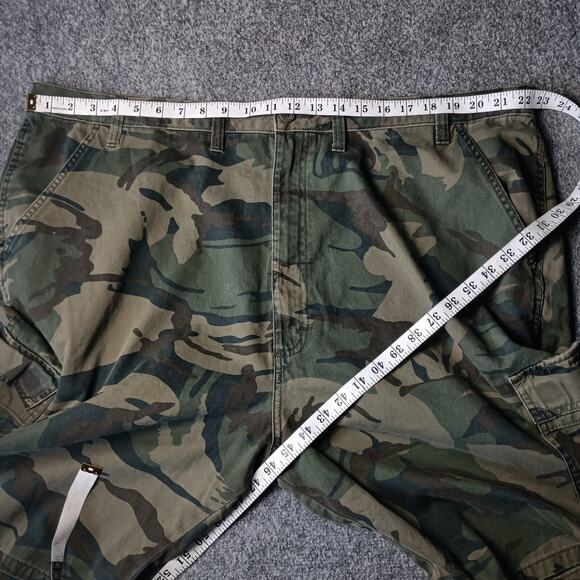 Camouflage Cargo Shorts Men Size 44 Big Tall Tactical Outdoor Grunge Woodland - Picture 4 of 12